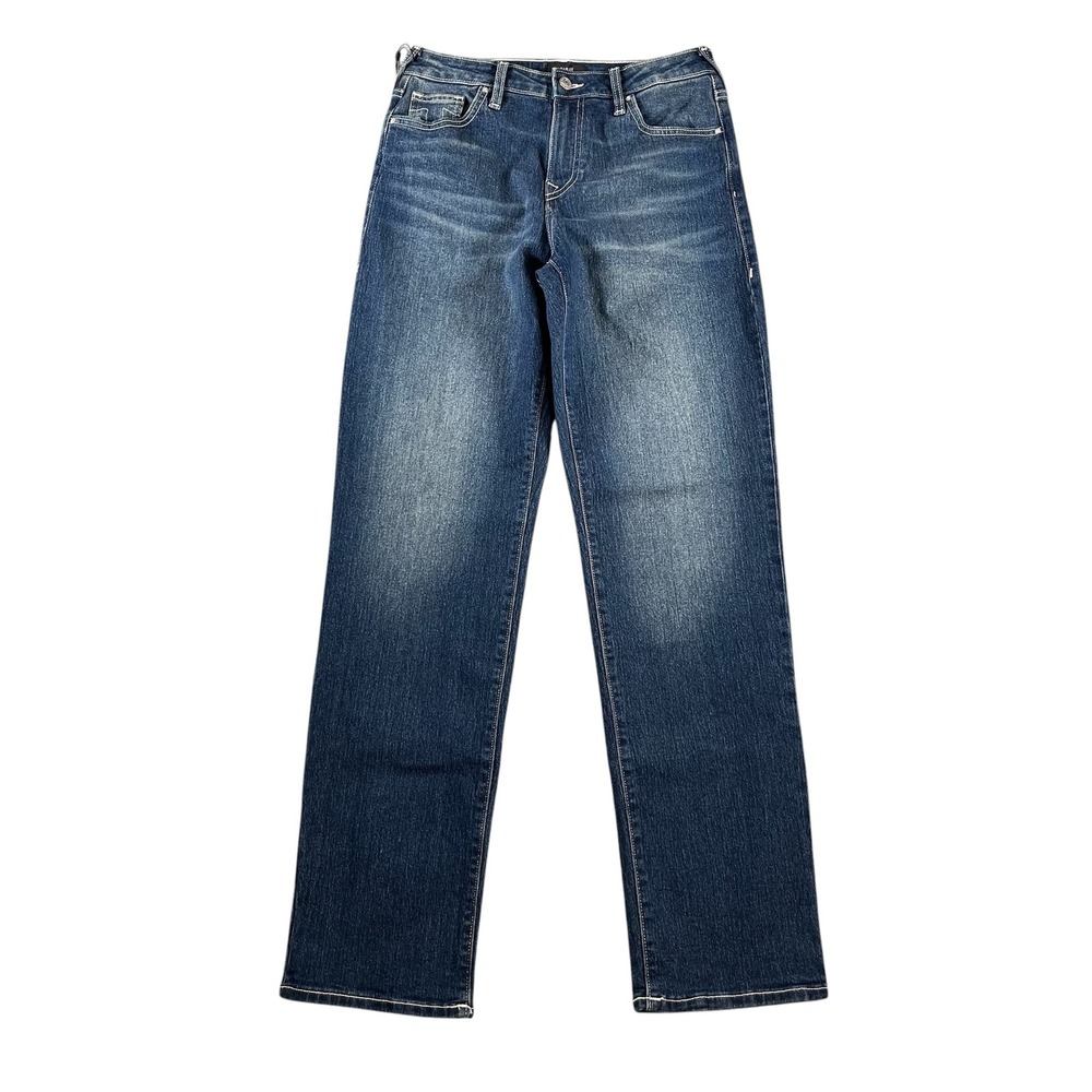 True Religion Sarah High Rise Straight Leg Jeans Dark Fir Balsam Wash 28 NWT